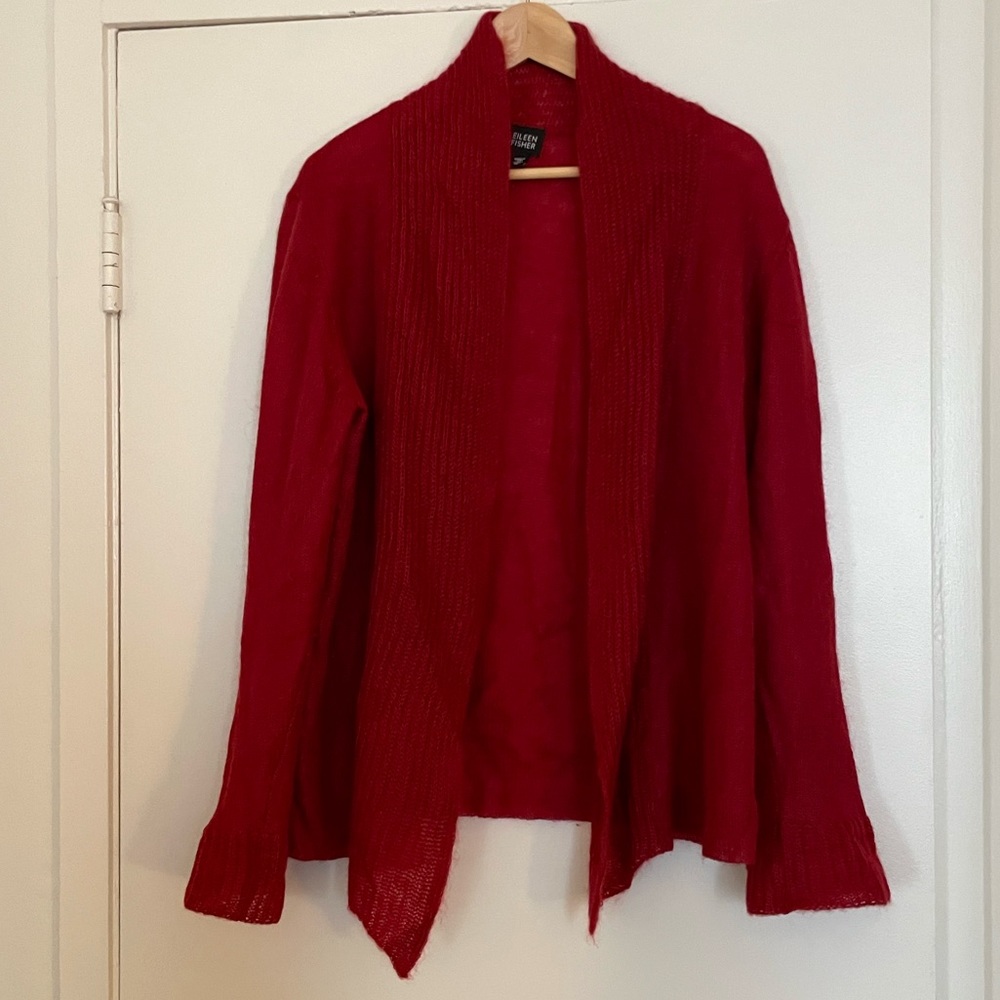 Eileen Fisher Mohair Drape Cardigan